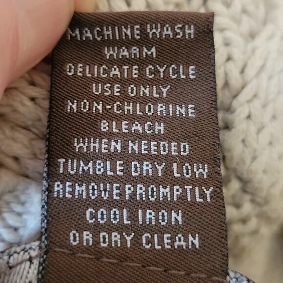 Fenn Wright Manson Size S Cable Fisherman Knit Shawl Collar Cardigan Sweater - Picture 15 of 16